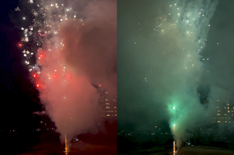 下呂温泉・冬花火