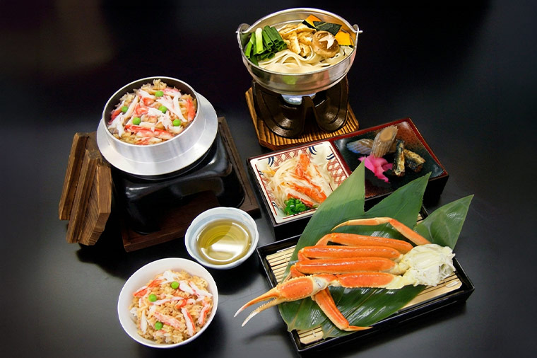 山梨FUJIフルーツパーク・カニ御膳