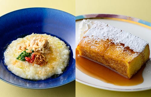 和洋ブッフェの朝食