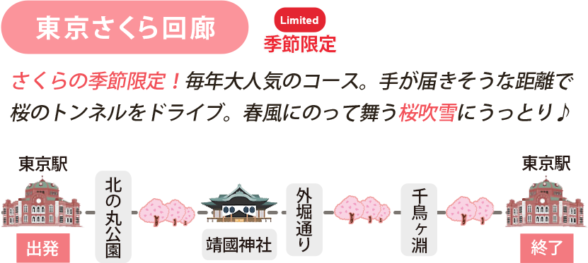 東京さくら回廊・バスルートマップ