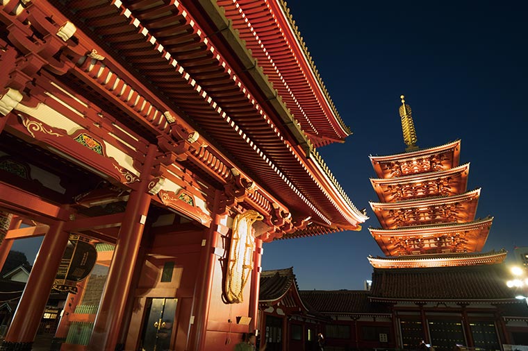 浅草・浅草寺・夜