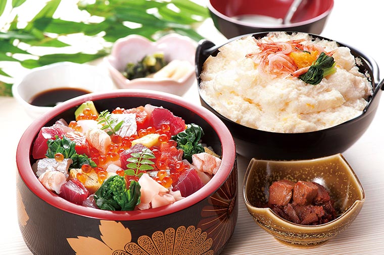 海鮮バラちらし＆名物たまごふわふわ