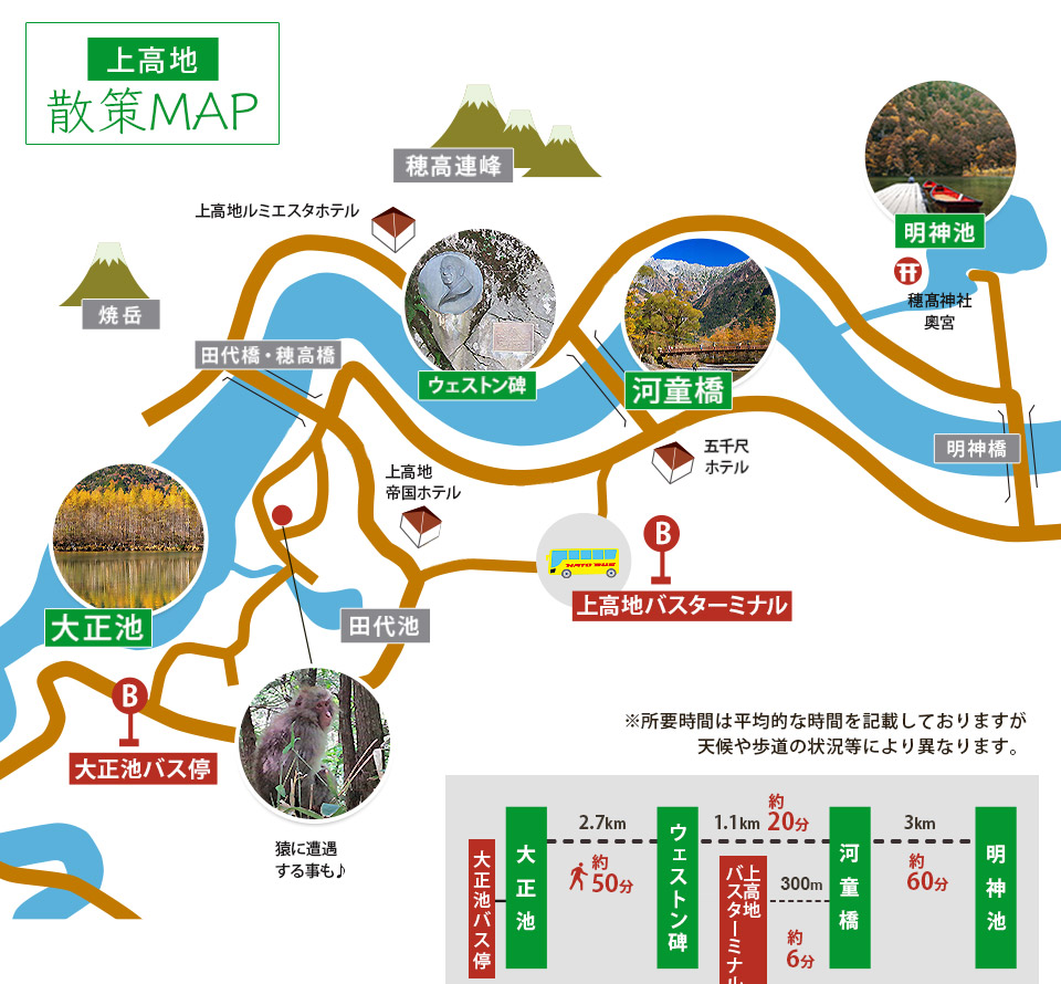 上高地散策マップ・秋