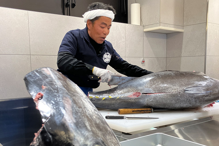 マグロ解体ショ