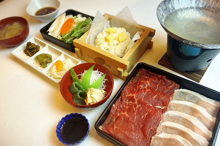 磐梯日光店・栃木県産牛肉と桜山豚のしゃぶしゃぶ御膳