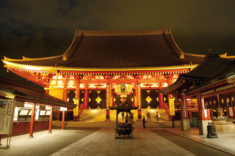 浅草寺・本堂（夜）