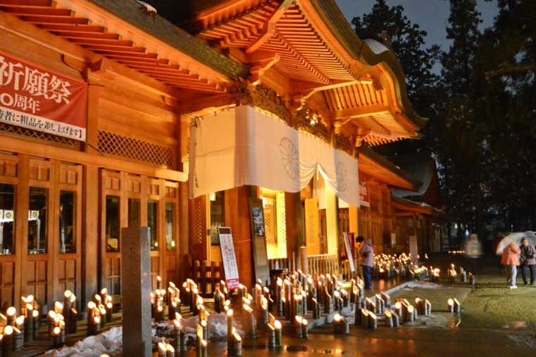 穂高神社・安曇野「神竹灯」
