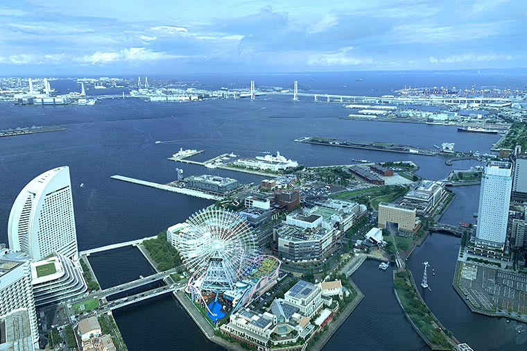 横浜ランドマークタワーからの眺め