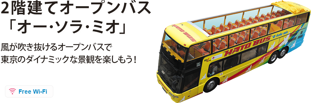 2階建てオープンバス O Sola Mio