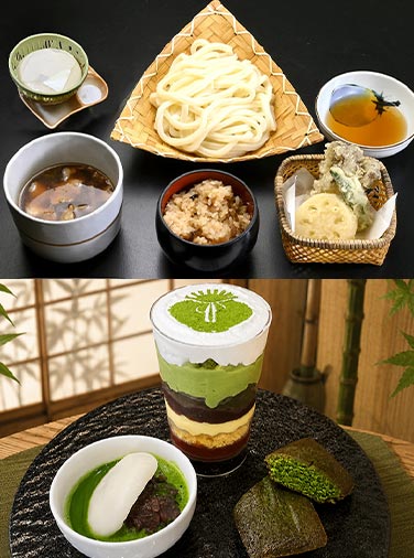 水沢うどん・抹茶スイーツ3点セット