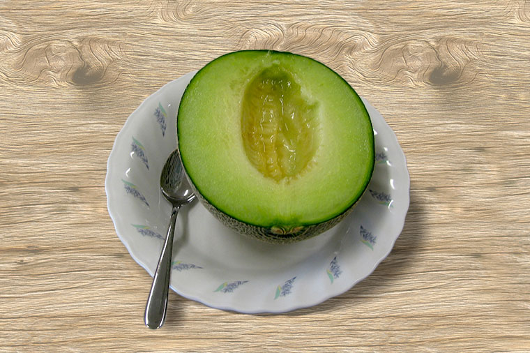 メロン半玉試食・メロン1/2カット試食