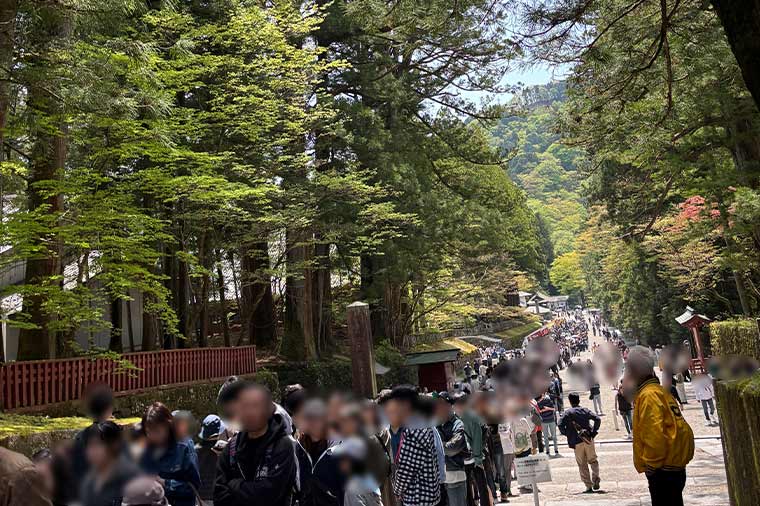 日光東照宮・拝観券購入列