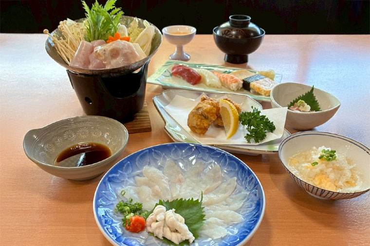 富津ひろ寿司・てっさ＆てっちりのふぐ御膳